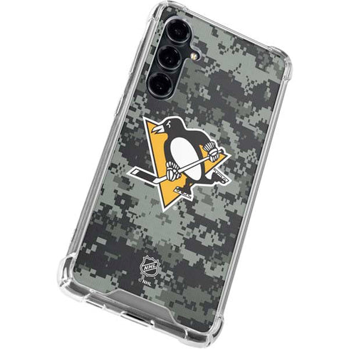 NHL Pittsburgh Penguins Camo Galaxy S23 FE Clear Case