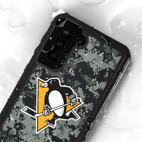 NHL Pittsburgh Penguins Camo Galaxy S23 Plus Waterproof Case