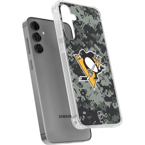 NHL Pittsburgh Penguins Camo Galaxy S24 Plus Clear Case