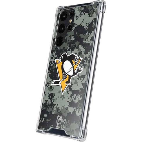 NHL Pittsburgh Penguins Camo Galaxy S24 Ultra Clear Case