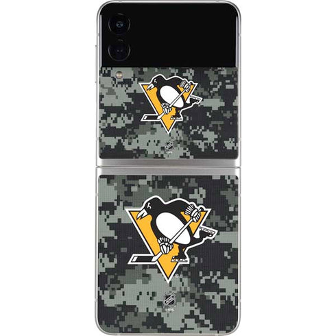 NHL Pittsburgh Penguins Camo Galaxy Z Flip3 5G Skin