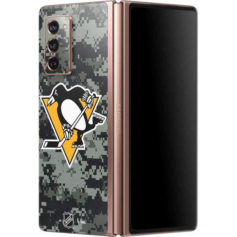 NHL Pittsburgh Penguins Camo Galaxy Z Fold2 5G Skin