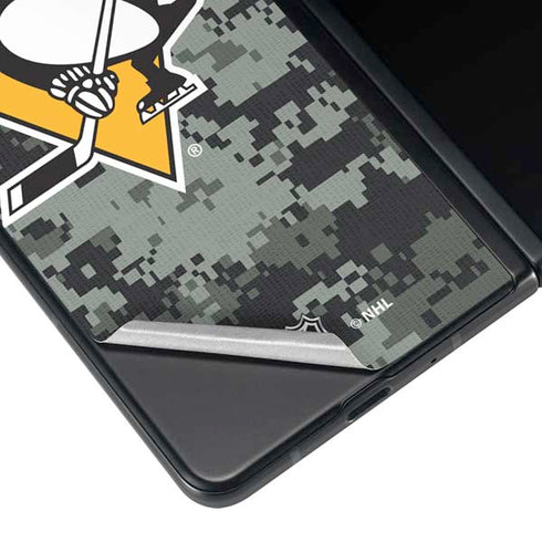 NHL Pittsburgh Penguins Camo Galaxy Z Fold4 5G Skin