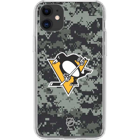 NHL Pittsburgh Penguins Camo iPhone 11 Clear Case