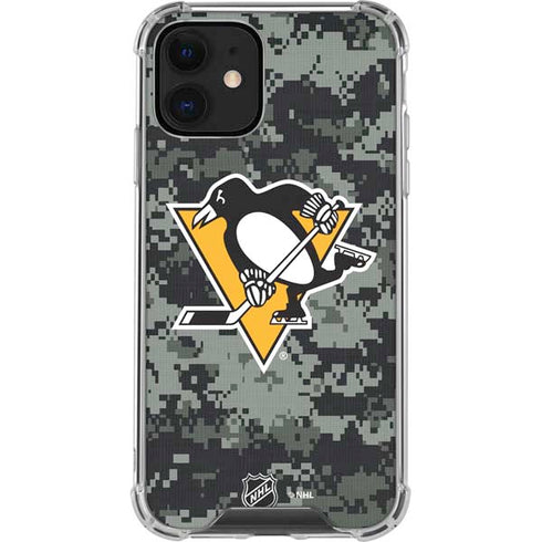 NHL Pittsburgh Penguins Camo iPhone 12 Clear Case