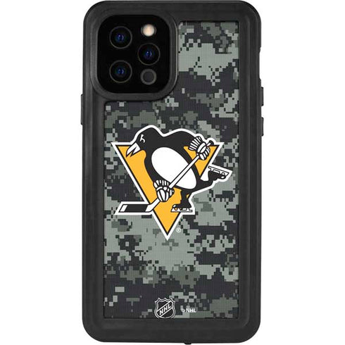 NHL Pittsburgh Penguins Camo iPhone 12 Pro Waterproof Case