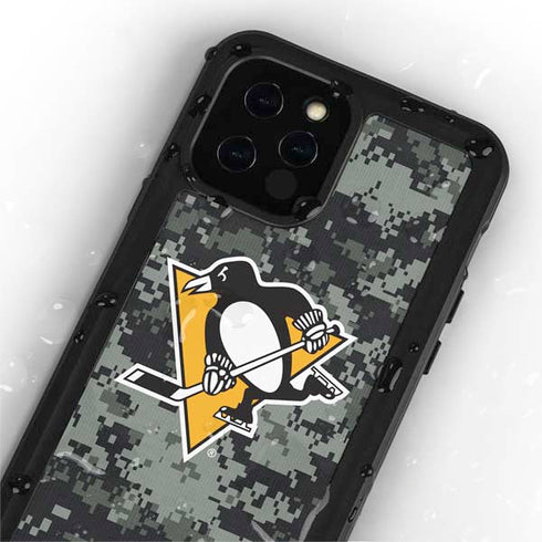 NHL Pittsburgh Penguins Camo iPhone 12 Pro Waterproof Case