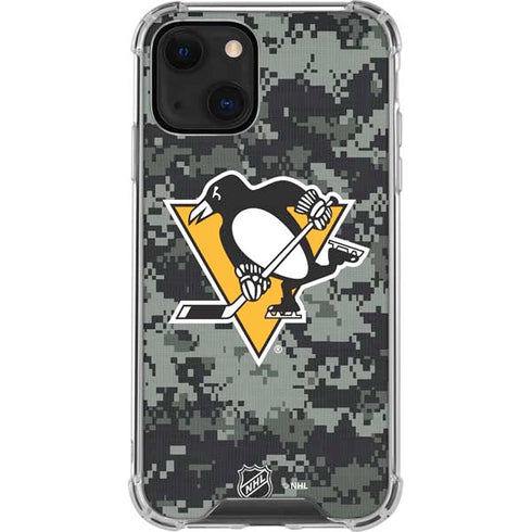 NHL Pittsburgh Penguins Camo iPhone 13 Clear Case