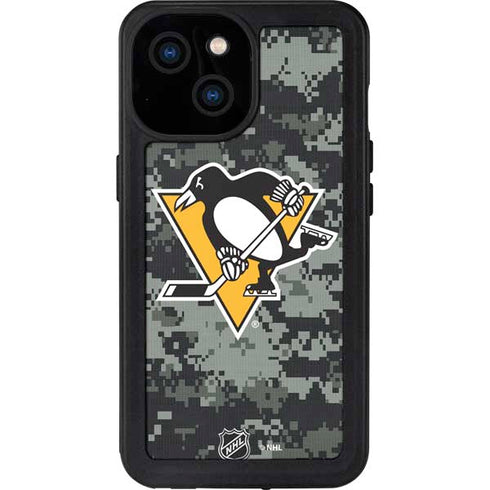 NHL Pittsburgh Penguins Camo iPhone 13 Mini Waterproof Case