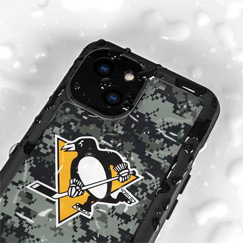 NHL Pittsburgh Penguins Camo iPhone 13 Mini Waterproof Case