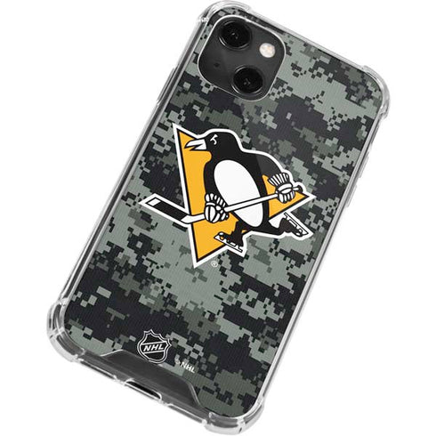 NHL Pittsburgh Penguins Camo iPhone 14 Plus Clear Case