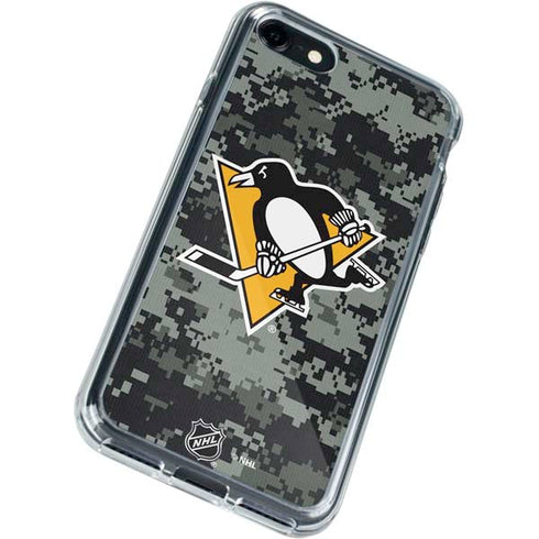NHL Pittsburgh Penguins Camo iPhone SE (2nd & 3rd Gen) Clear Case