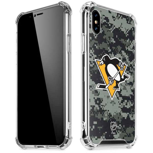 NHL Pittsburgh Penguins Camo iPhone XS Max Clear Case