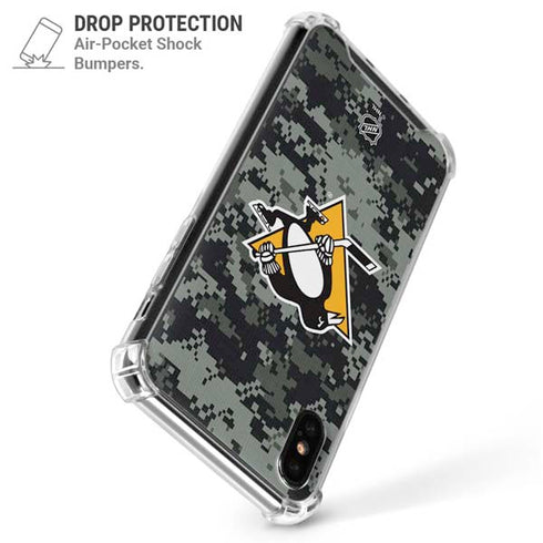 NHL Pittsburgh Penguins Camo iPhone XS Max Clear Case