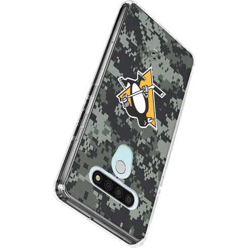 NHL Pittsburgh Penguins Camo LG Stylo 6 Clear Case
