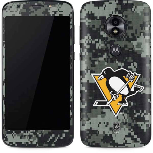 NHL Pittsburgh Penguins Camo Moto E5 Play Skin