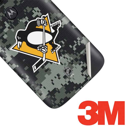 NHL Pittsburgh Penguins Camo Moto E5 Play Skin