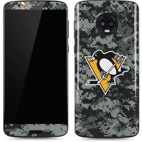 NHL Pittsburgh Penguins Camo Moto G6 Skin