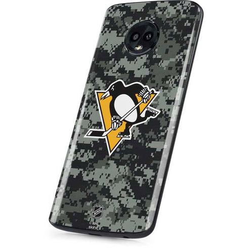 NHL Pittsburgh Penguins Camo Moto G6 Skin