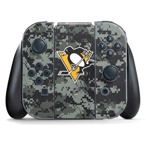 NHL Pittsburgh Penguins Camo Nintendo Switch (2017-2021) Joy-Con Controller Skin