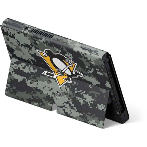 NHL Pittsburgh Penguins Camo Nintendo Switch OLED (2021) Skin
