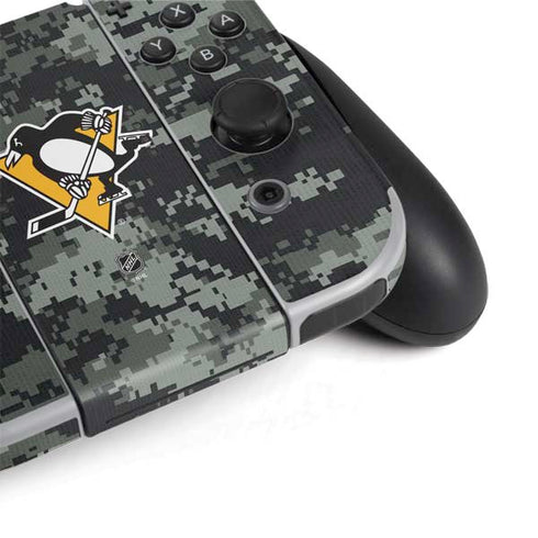 NHL Pittsburgh Penguins Camo Nintendo Switch OLED (2021) Skin