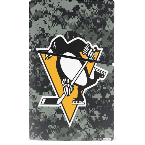 NHL Pittsburgh Penguins Camo PS5 Slim Digital Edition Bundle Skin