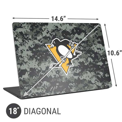 NHL Pittsburgh Penguins Camo Universal Laptop 18in (14.6 x 10.6in) Skin
