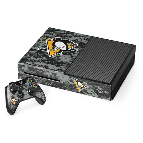 NHL Pittsburgh Penguins Camo Xbox One Console and Controller Bundle Skin