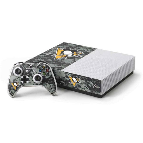 NHL Pittsburgh Penguins Camo Xbox One S All-Digital Edition Bundle Skin