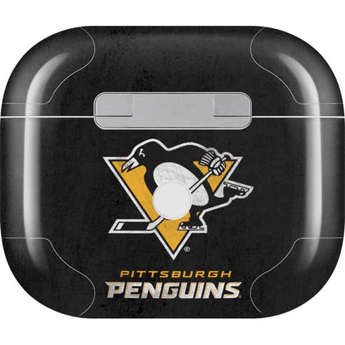 NHL Pittsburgh Penguins Distressed Apple AirPods (3rd Gen 2021) Skin