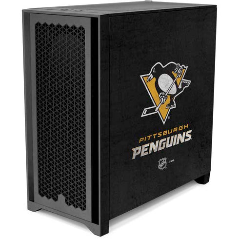 NHL Pittsburgh Penguins Distressed Corsair 4000D Tempered Glass Mid-Tower ATX Case Skin