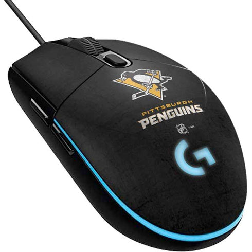 NHL Pittsburgh Penguins Distressed G203 Prodigy RGB Wired Gaming Mouse Skin
