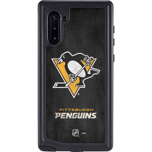 NHL Pittsburgh Penguins Distressed Galaxy Note 10 Waterproof Case