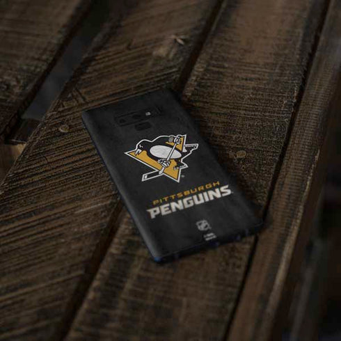NHL Pittsburgh Penguins Distressed Galaxy Note 9 Skin