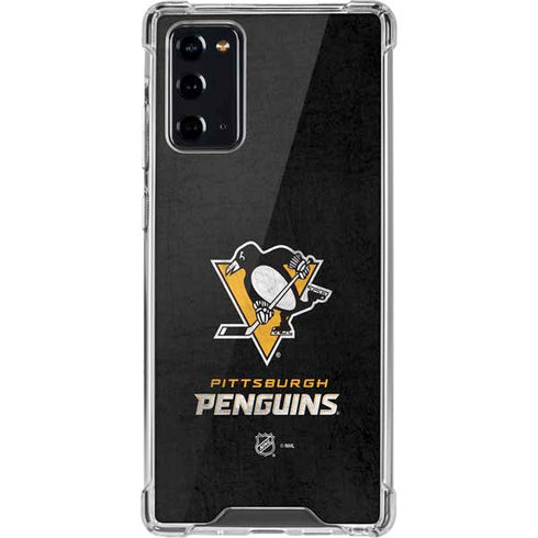NHL Pittsburgh Penguins Distressed Galaxy Note20 5G Clear Case