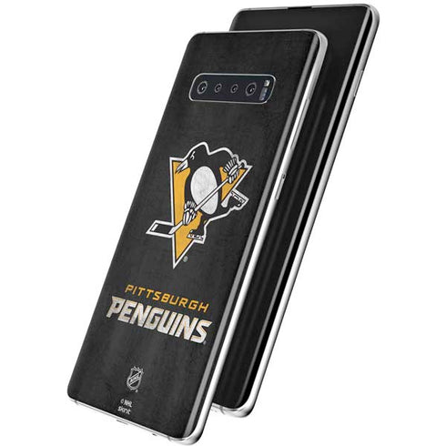 NHL Pittsburgh Penguins Distressed Galaxy S10 Plus Skin