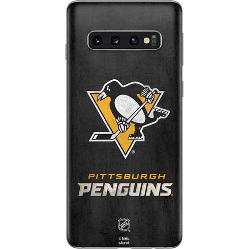 NHL Pittsburgh Penguins Distressed Galaxy S10 Skin