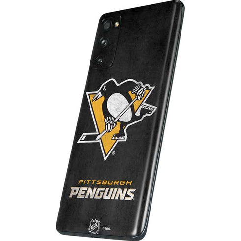 NHL Pittsburgh Penguins Distressed Galaxy S20 Fan Edition Skin