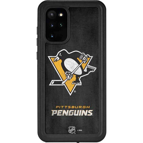 NHL Pittsburgh Penguins Distressed Galaxy S20 Plus Waterproof Case