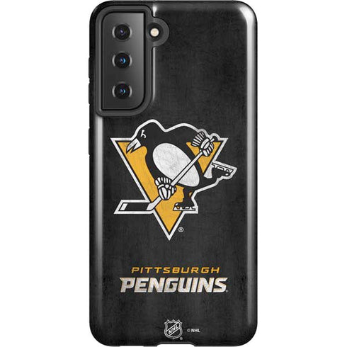 NHL Pittsburgh Penguins Distressed Galaxy S21 5G Pro Case