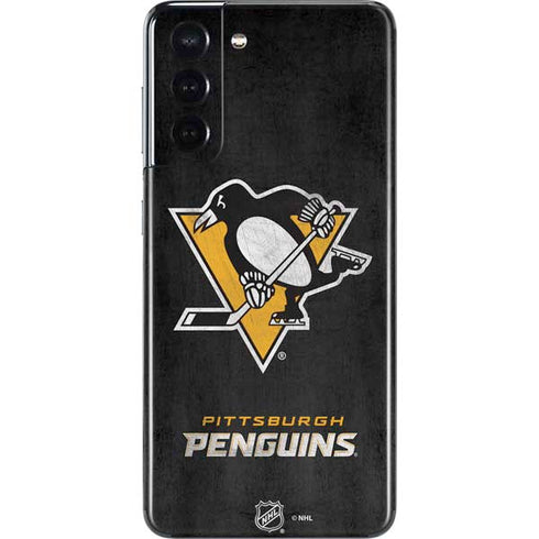 NHL Pittsburgh Penguins Distressed Galaxy S21 5G Skin