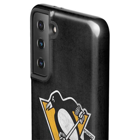 NHL Pittsburgh Penguins Distressed Galaxy S21 Plus 5G Pro Case