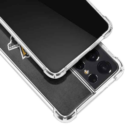 NHL Pittsburgh Penguins Distressed Galaxy S21 Ultra 5G Clear Case