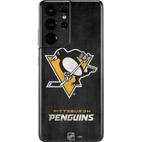 NHL Pittsburgh Penguins Distressed Galaxy S21 Ultra 5G Skin
