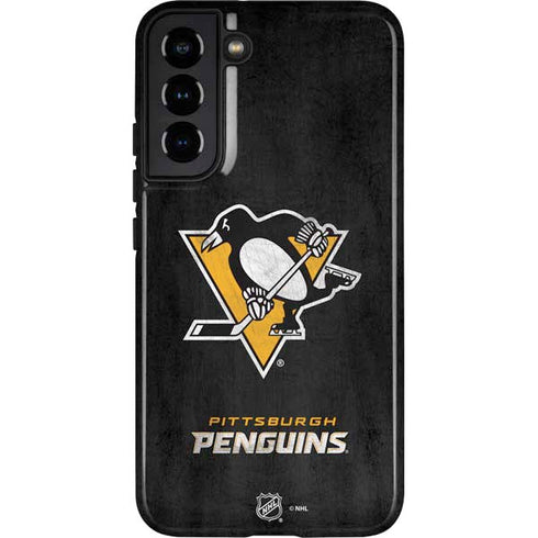 NHL Pittsburgh Penguins Distressed Galaxy S22 Plus Pro Case