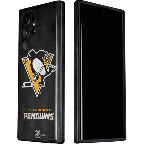 NHL Pittsburgh Penguins Distressed Galaxy S22 Ultra Pro Case