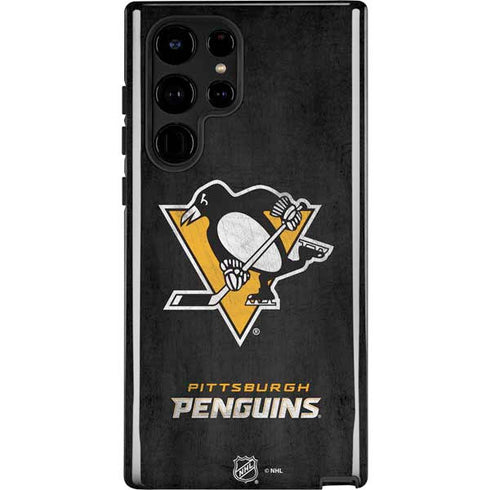 NHL Pittsburgh Penguins Distressed Galaxy S22 Ultra Pro Case