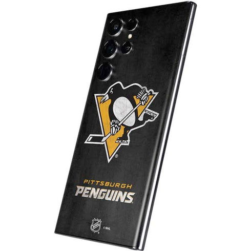 NHL Pittsburgh Penguins Distressed Galaxy S22 Ultra Skin