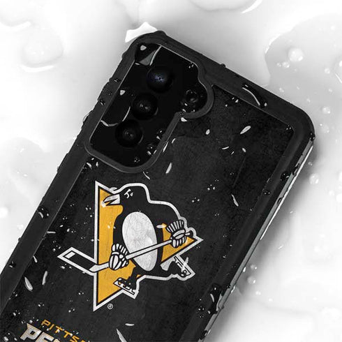 NHL Pittsburgh Penguins Distressed Galaxy S23 Plus Waterproof Case
